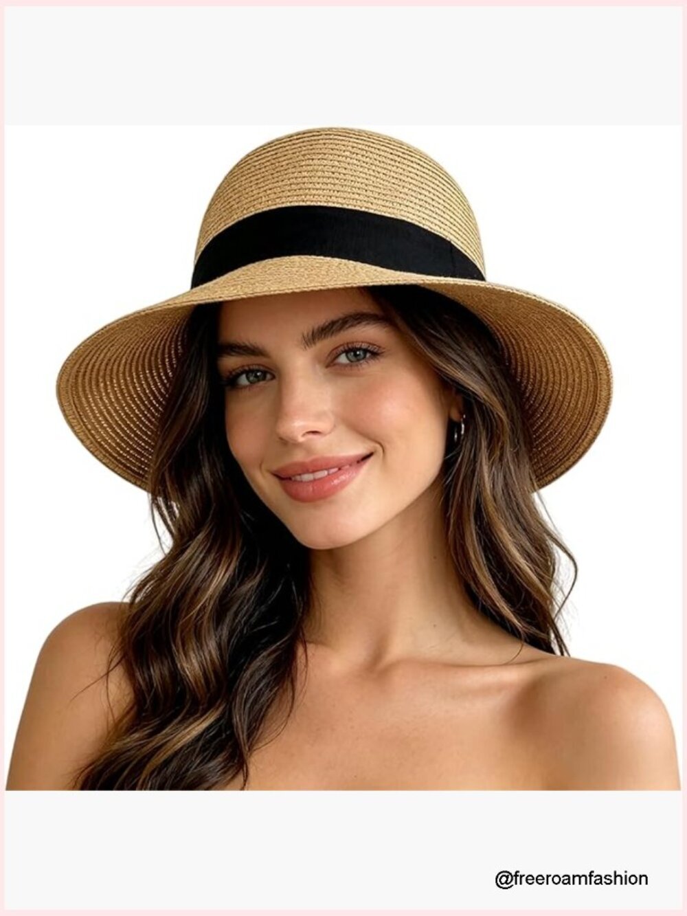 Foldable Wide Brim Sun Hat for Women, Packable Beach Hat, Summer Travel Hat,
